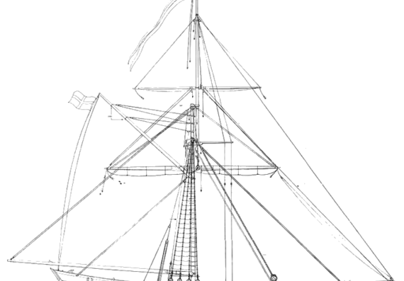 Корабль HMS Speedy [Cutter] (1828) - чертежи, габариты, рисунки